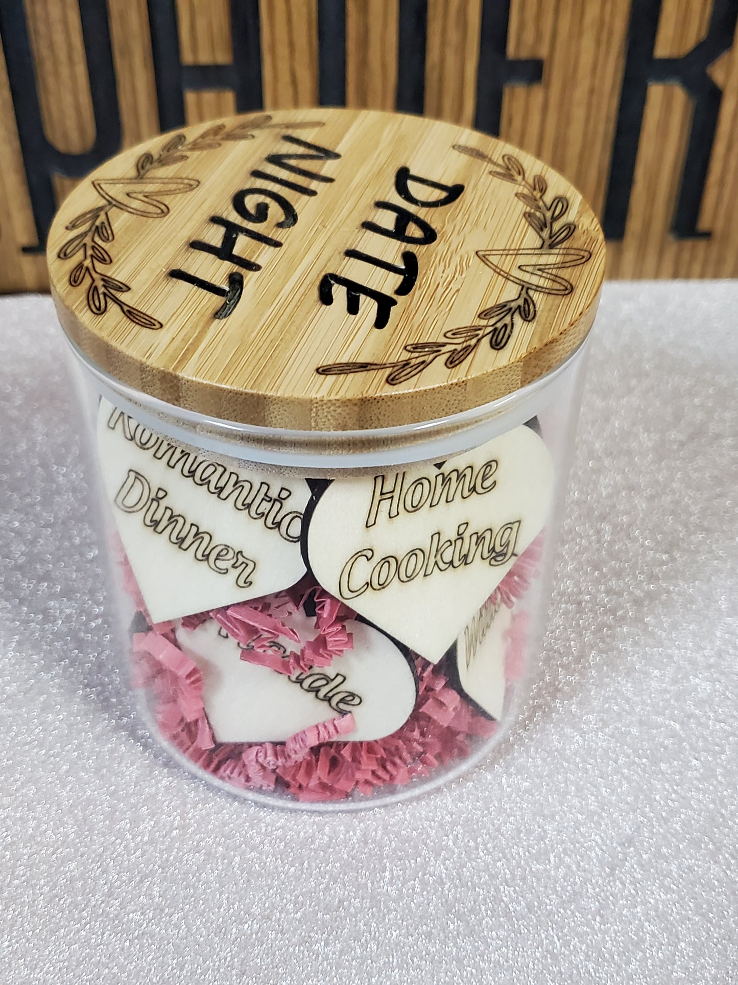 Wood and Glass - Date Night Jar