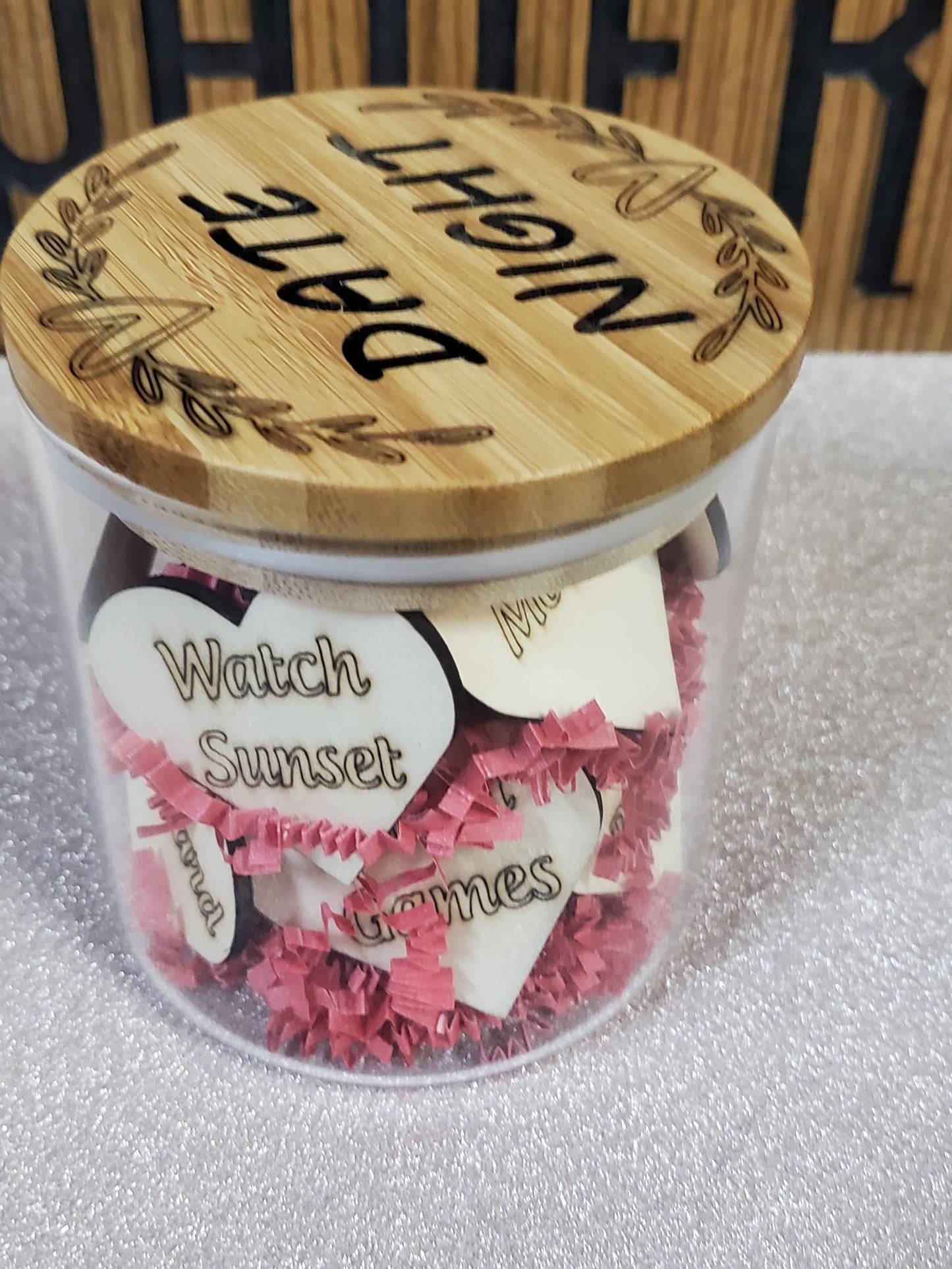 Wood and Glass - Date Night Jar